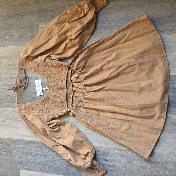 Petal & Pup Tan Mini Dress - Picture 15 of 16